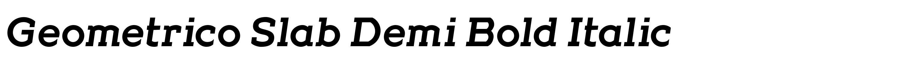 Geometrico Slab Demi Bold Italic